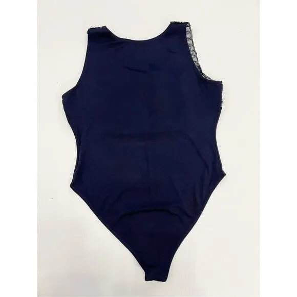 Vintage Escada Black Floral Lace Rayon Blend Bodysuit Size 38 S - Picture 3 of 3